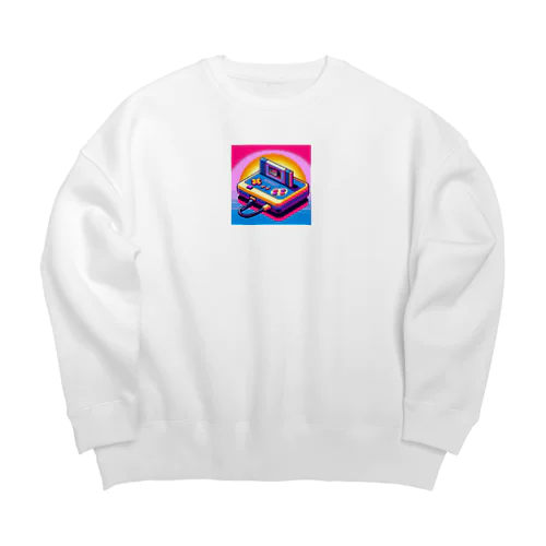 ピクセルアート　レトロゲーム Big Crew Neck Sweatshirt