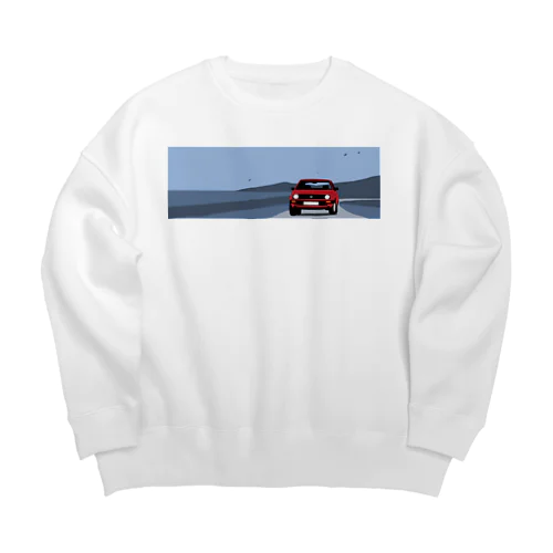 ゴルフな車 Big Crew Neck Sweatshirt