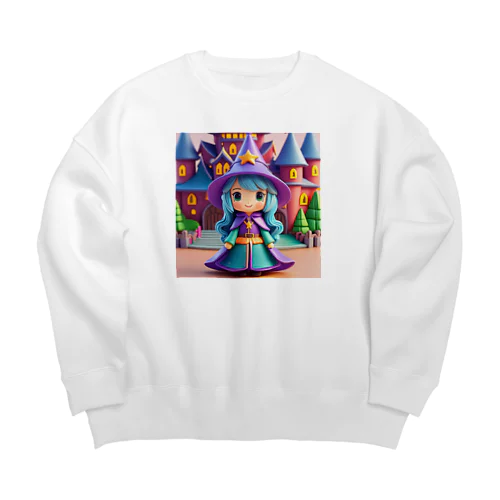 魔法の城の小さな魔女 Big Crew Neck Sweatshirt