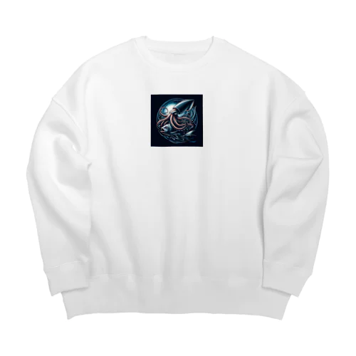 捕食する大王イカ Big Crew Neck Sweatshirt