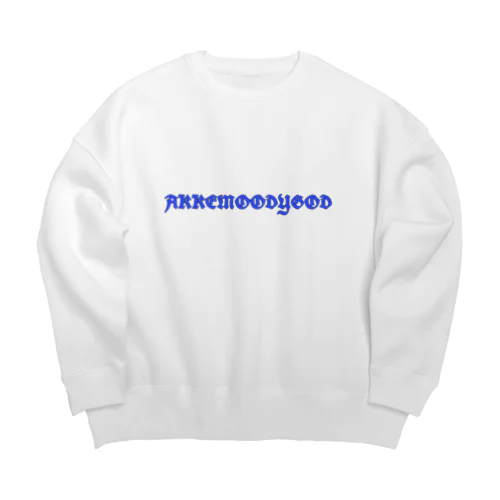 AKKEMOODYGOD (Name Logo2) Big Crew Neck Sweatshirt