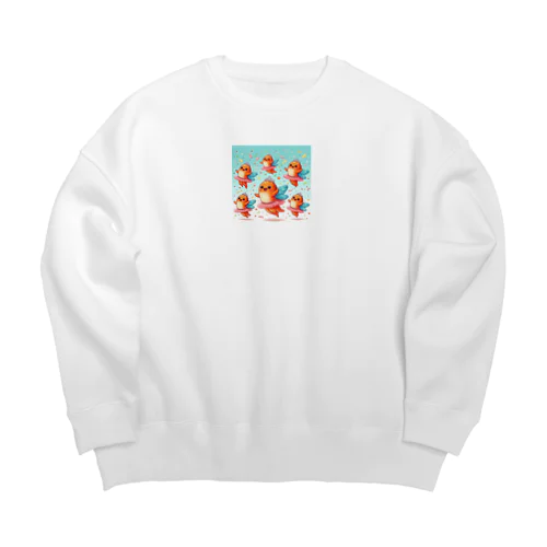 空飛ぶイクラちゃん Big Crew Neck Sweatshirt