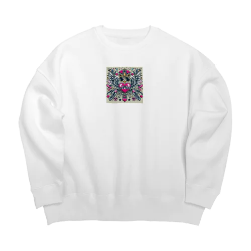 WING HEART005 Big Crew Neck Sweatshirt