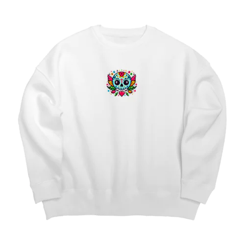 可愛いスカル Big Crew Neck Sweatshirt