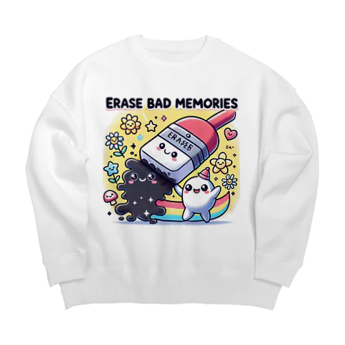 悪い記憶を消してくれるキュートなイラスト Big Crew Neck Sweatshirt