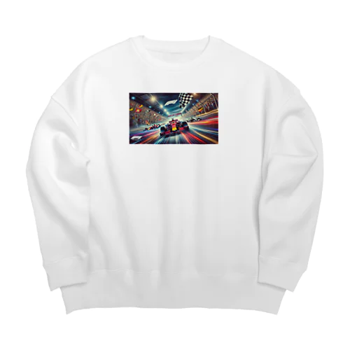 スピードと興奮の頂点：フォーミュラ1レースの魅力 Big Crew Neck Sweatshirt