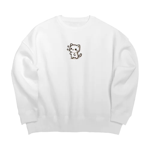 可愛いねこちゃん Big Crew Neck Sweatshirt