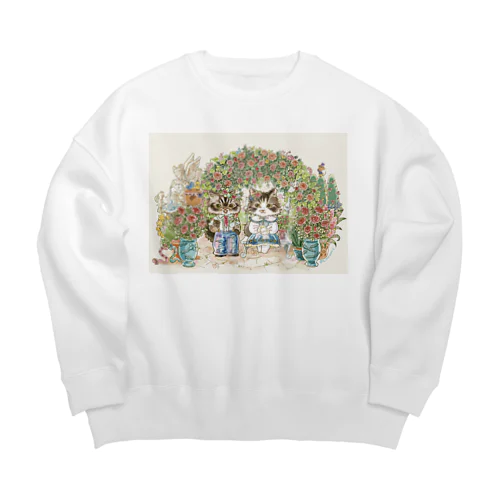 安寿ちゃんと弥勒くん Big Crew Neck Sweatshirt