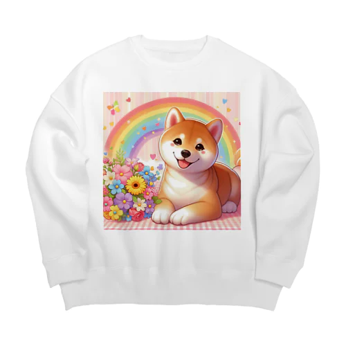 夢の中の柴犬 Big Crew Neck Sweatshirt