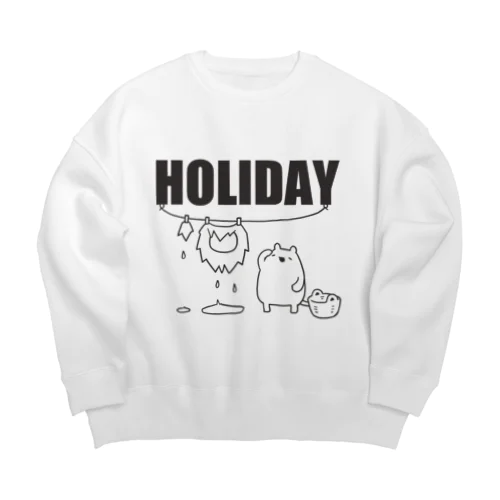 【HOLIDAY】ライオンさんの休日 Big Crew Neck Sweatshirt