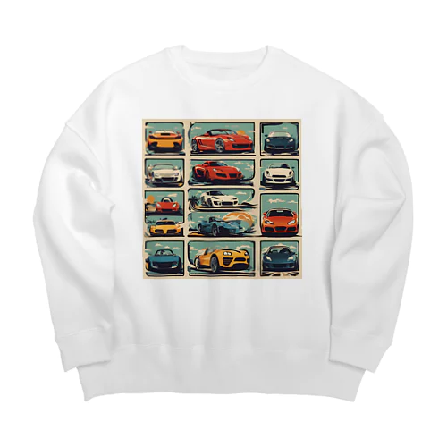 煌めく車たち Big Crew Neck Sweatshirt