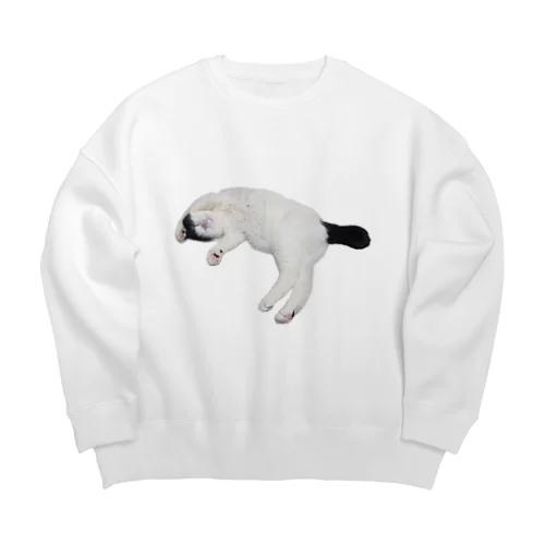 尻尾が短い保護猫 たぬちゃん Big Crew Neck Sweatshirt