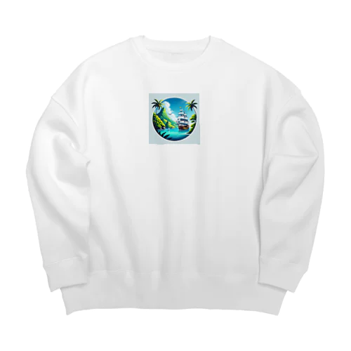 カリブ海と船 Big Crew Neck Sweatshirt