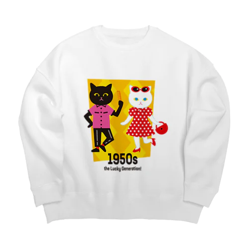 1950年代ねこ Big Crew Neck Sweatshirt