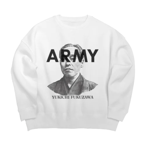 U.S.ARMYな福沢諭吉さん Big Crew Neck Sweatshirt