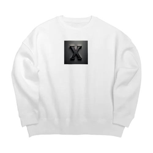 かっこよく描いたX Big Crew Neck Sweatshirt