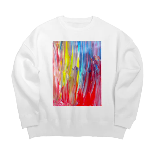 色のシャワー Big Crew Neck Sweatshirt