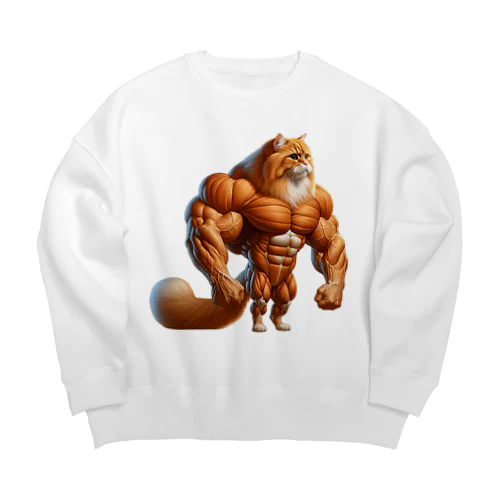 ねこマッチョ Big Crew Neck Sweatshirt