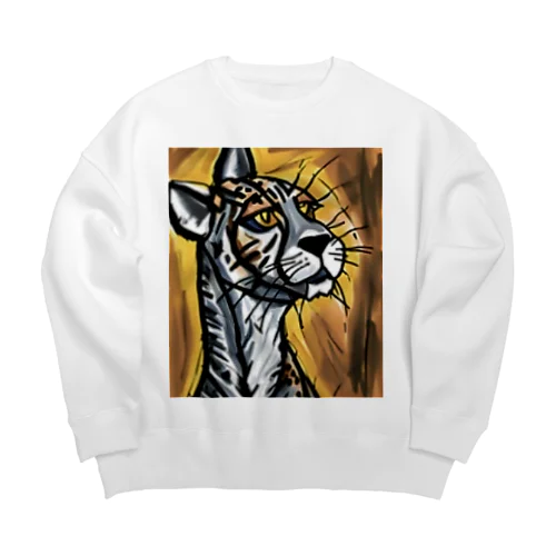 野生の猫 Big Crew Neck Sweatshirt