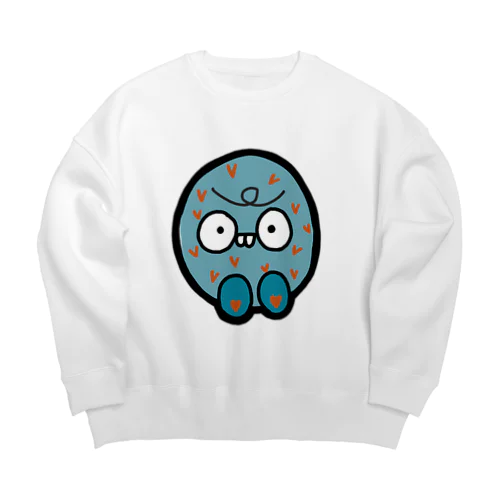 ブルーハワイ出っ歯ちゃん Big Crew Neck Sweatshirt