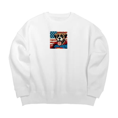 星条旗の下のヒーロー Big Crew Neck Sweatshirt