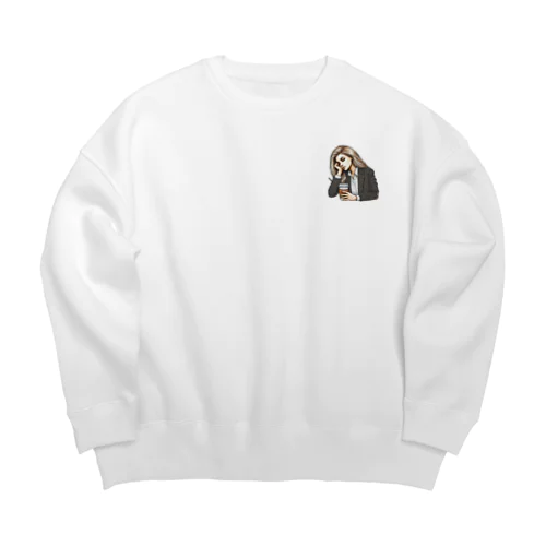 Daydreaming Desk Diva Big Crew Neck Sweatshirt