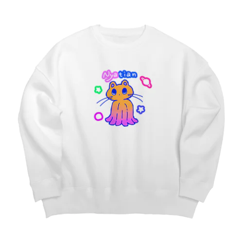 ねこ火星人 Big Crew Neck Sweatshirt