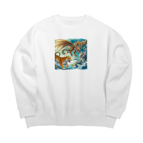 異世界の戦い Big Crew Neck Sweatshirt