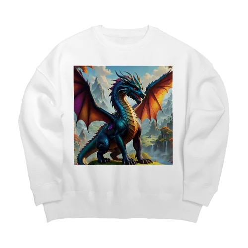 王道ドラゴン Big Crew Neck Sweatshirt