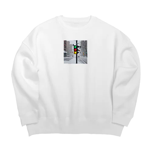 「とある国の冬の信号」 Big Crew Neck Sweatshirt