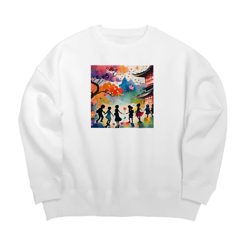 桃源郷の遊び場 Big Crew Neck Sweatshirt