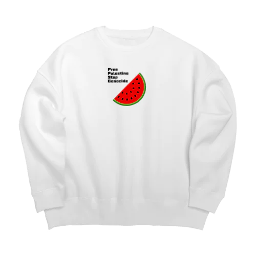 FreePalestine StopGenocide Big Crew Neck Sweatshirt