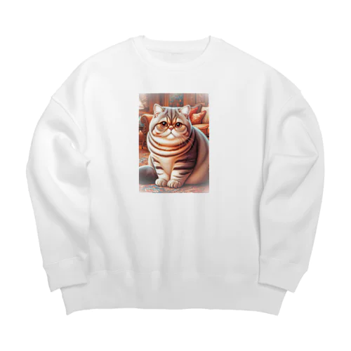 エキゾチック・ショートヘア Big Crew Neck Sweatshirt