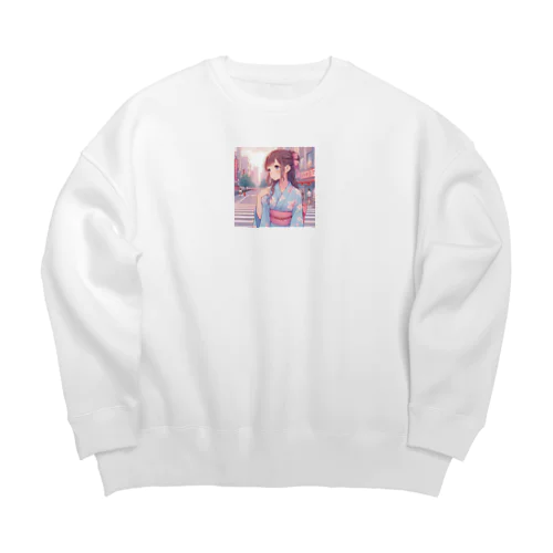 「あの人、まだかなあ？」 Big Crew Neck Sweatshirt