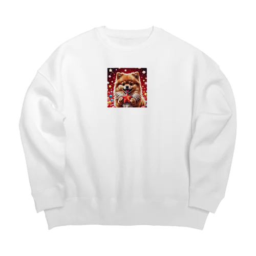 スターキャンディのポメラニアン Big Crew Neck Sweatshirt