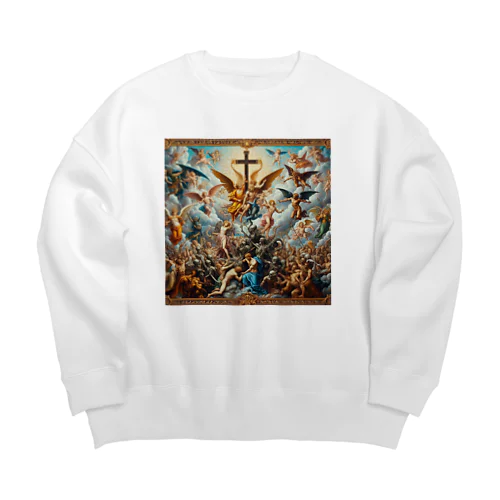 天使と悪魔最終決戦 Big Crew Neck Sweatshirt