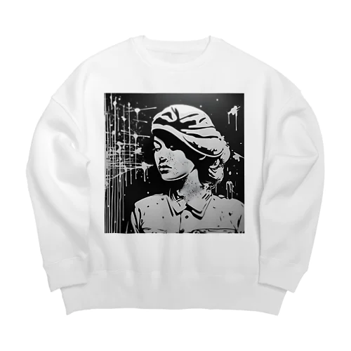 スプレーアート Big Crew Neck Sweatshirt