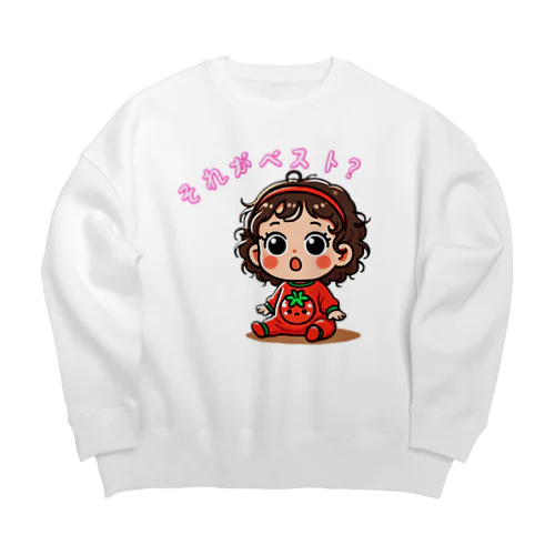 とまと幼女 Big Crew Neck Sweatshirt