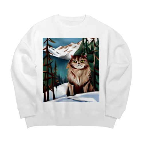 I live in Snow Mountain. Big Crew Neck Sweatshirt