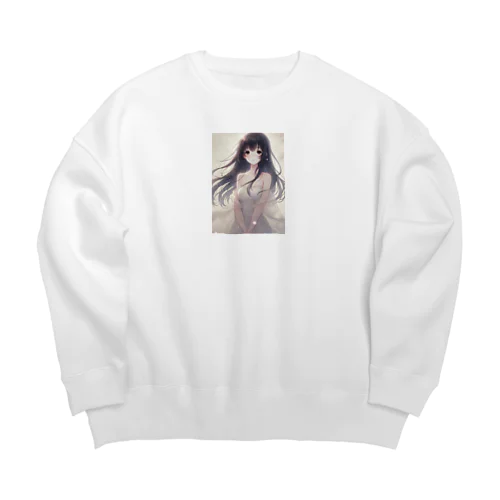 儚い少女 Big Crew Neck Sweatshirt