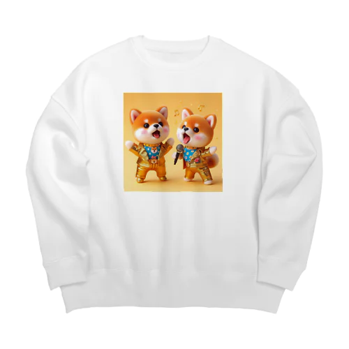 歌うワンコ、デュエット Big Crew Neck Sweatshirt