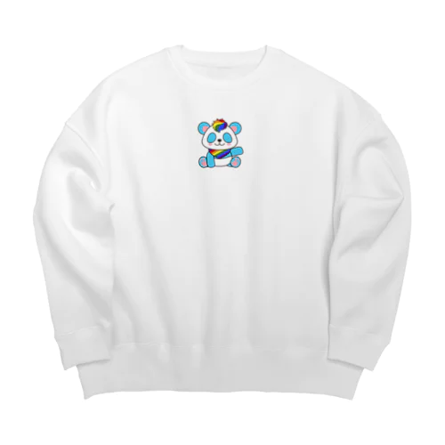 にじいろパンダ Big Crew Neck Sweatshirt