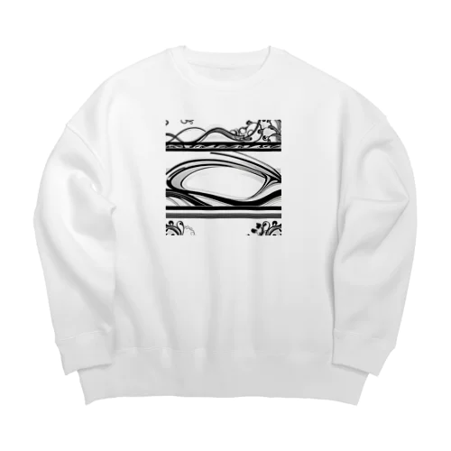 波紋模様 Big Crew Neck Sweatshirt