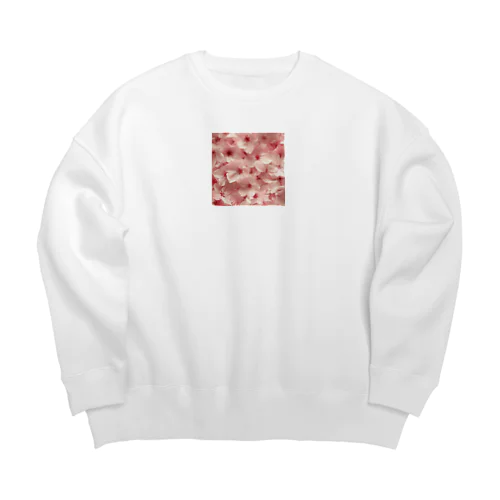 ピンクの花　桜　綺麗 Big Crew Neck Sweatshirt