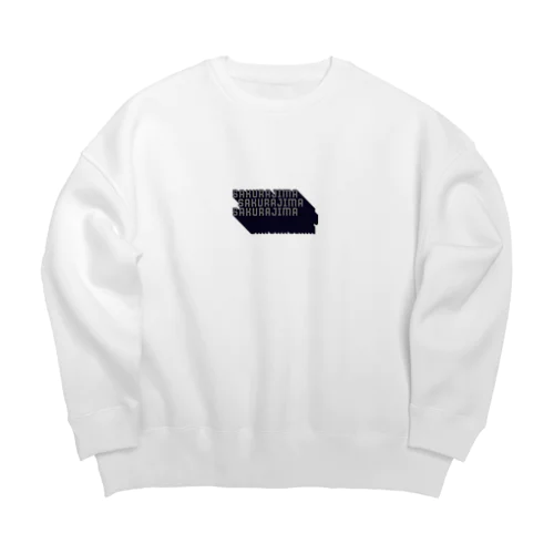 桜島　鹿児島　可愛いロゴ Big Crew Neck Sweatshirt