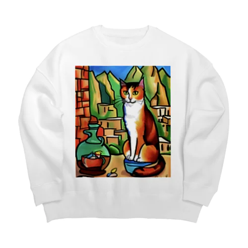 Welcome to Machupicchu ! Big Crew Neck Sweatshirt