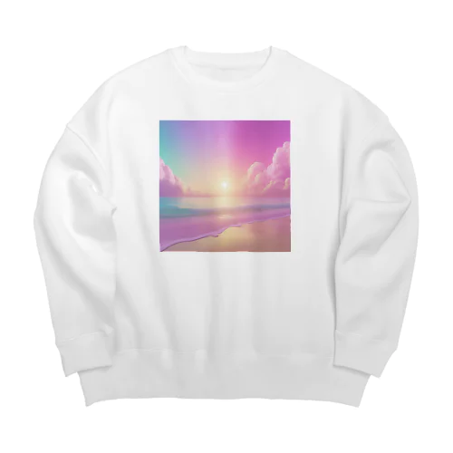 夢幻の夕暮れ Big Crew Neck Sweatshirt