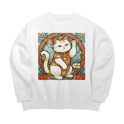 集客用子招き猫 Big Crew Neck Sweatshirt