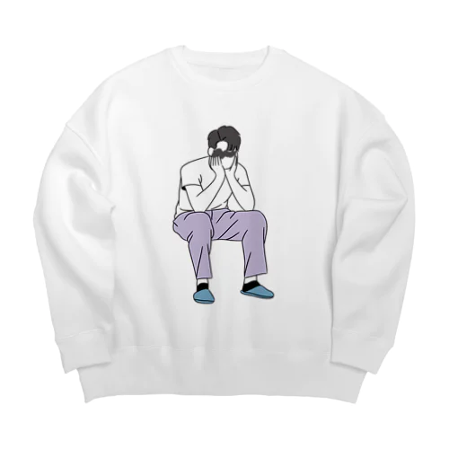 イケメンとお話し中 Big Crew Neck Sweatshirt