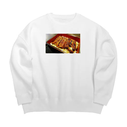 元気がでるのは、やっぱりうなぎ丼！ Big Crew Neck Sweatshirt